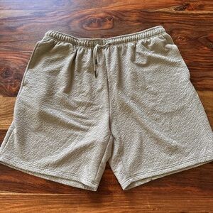 Negative Space Men’s Textured Lounge Shorts | XL | Beige Tan Drawstring | Cozy